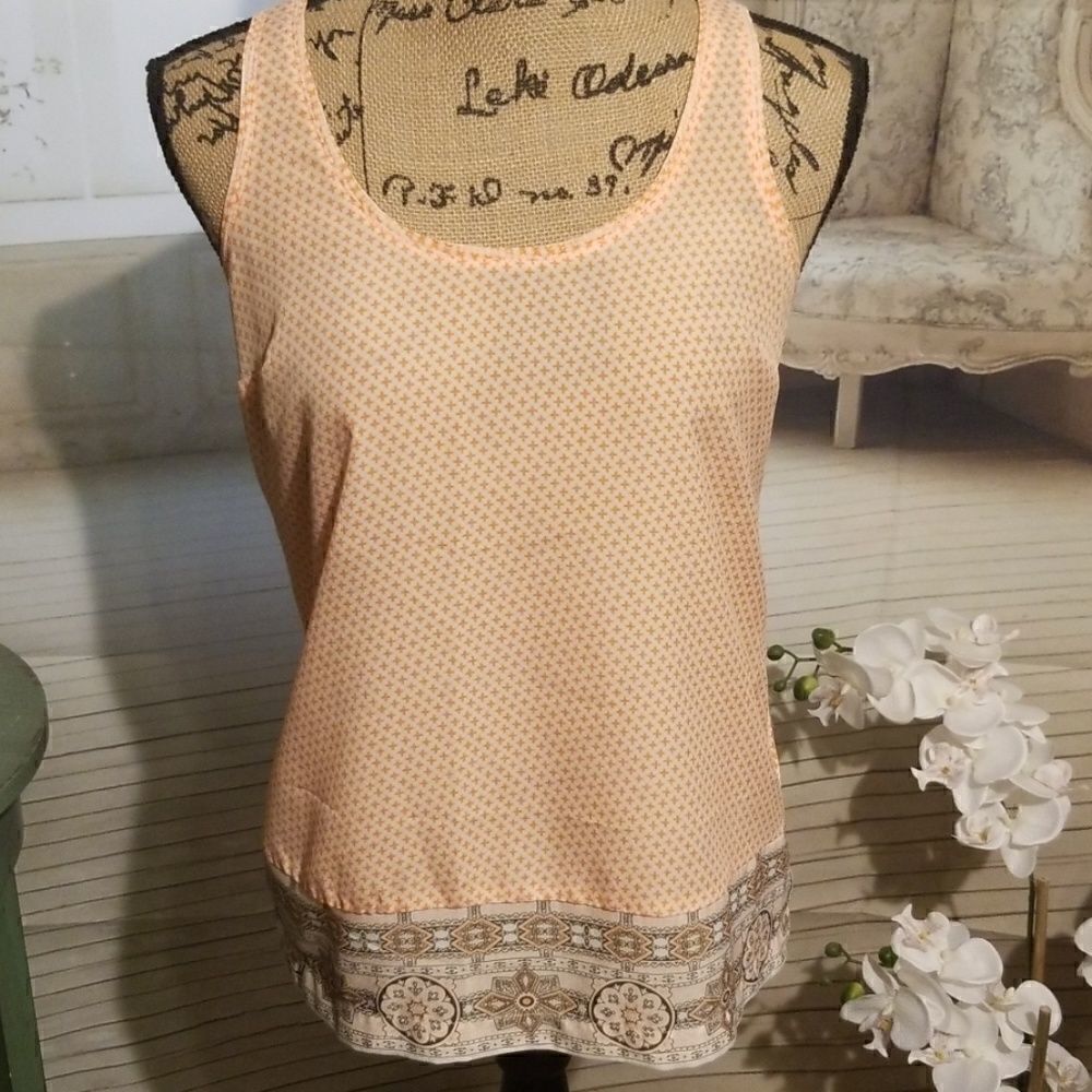 Old Navy orange sleeveless Blouse Size Small